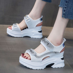 Wedges sandal untuk sandal gaya korea Wanita 7cm lereng Ultralight sandal kasual Wanita saiz 35-40