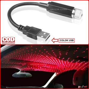 Lampu Interior Dalam Mobil LED Motif Bintang Colok USB Dekorasi Kabin Mobil Universal GZ