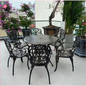 Bộ bàn ghế ban công ngoài trời Tròn Nhôm đúc Bàn ghế sân vườn ngoài trời Bàn ghế ngoài trời - BO34