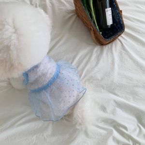 VMCTRD Soft Tulle Pet Princess Dress Breathable Mesh Cotton Polyester Dog Skirt Dress  Dog Puffy Skirt Dogs Cats