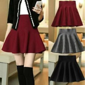 Autumn and Winter High-waist Knitted Umbrella Skirt Half-length Skirt Short Skirt