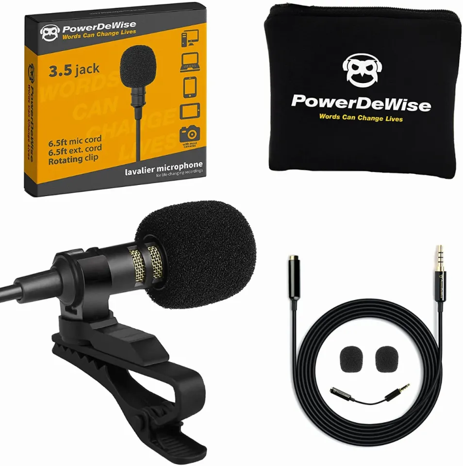 PowerDeWise Professional Grade Lavalier Lapel Microphone Perfect