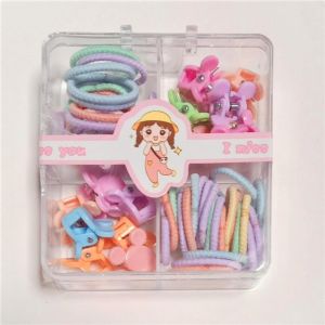 Bayar Di Tempat - Set Aksesoris Rambut Anak Perempuan / Kuncir Jepit Mix Pastel Korean Style / Set Rambut Lucu Free Box