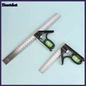 [Heartsbat] ชุดเครื่องมือวัดมุมสี่เหลี่ยมอะลูมิเนียมแม่นยำแบบปรับได้การผสมผสานระดับจิตวิญญาณ