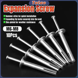 Talao 10Pcs M6 M8 Strike Anchor / Concrete Anchor / Expansion Bolt / Hammer Strike Pin Drive
