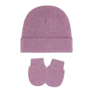 1 Set Newborns Cap and Mittens Machine Washable Baby Fetal Hat Gloves for 0 to 3 Month Soft Fabric Headgear