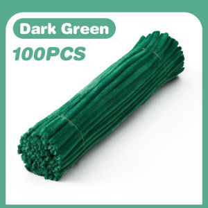 ลวดกำมะหยี่ DIY สำหรับงานฝีมือ 100 ชิ้น สีสันสดใส ขนนุ่มฟู 30cm หนา 0.5-0.6mm สำหรับสร้างสรรค์บูจียา/ดอกไม้/ของเล่น