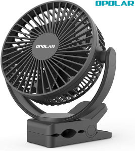 【Local Stock】OPOLAR Rechargeable Battery Operated Clip on Fan 5000mAh Upgraded Quieter & Stronger Wind USB Desk Fan Strong Hold Personal Portable Fan for Stroller Golf Cart Treadmill Beach Camping tent