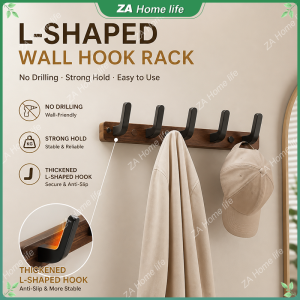 Walnut punch-free hook behind the door hanger wall hanging porch clothes hat clothes hook