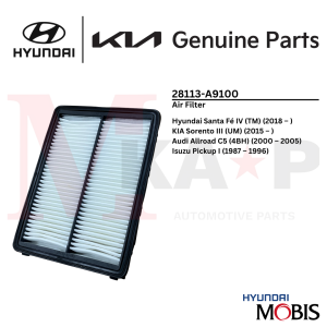 [ORIGINAL] Air Filter Fits Hyundai Santa Fe KIA Sorento Audi Allroad Isuzu Pickup (28113-A9100)