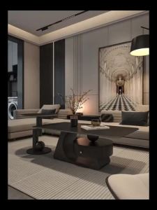Modern slate coffee table for home living room small apartment rectangular table