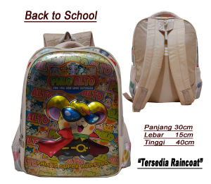 Tas Anak Sekolah Ransel Embos (Timbul)  Ransel  Kekinian Motif Karakter Ukuran Besar Alto 3D
