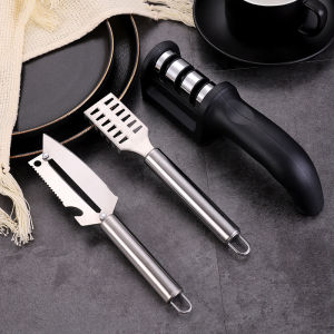 [Local Seller] 3in1 Kitchenware Set Carbide Ceramic Sharpening Knife Sharpener Set