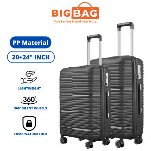BIG BAG Sprinter Luggage 2 in 1 (20" + 24") (PP) Unbreakable Polypropylene Luggage Bag Travel Suitcase Beg Bagasi Murah