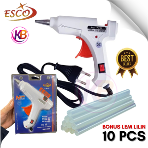 (Bonus Lem 10 Pcs) Alat Lem Tembak Cepat Panas 20w - Glue Gun Esco P88 - Pistol Lem Tembak - Multiwarna - Keep Blessing
