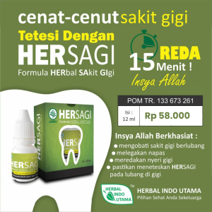HIU HERSAGI Herbal Tetes Cepat atasi Sakit Gigi