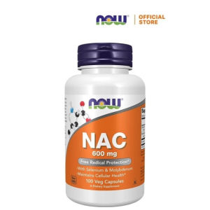 Viên uống NAC 600mg Now của Mỹ giúp thải độc hạ men gan giảm viêm hô hấp hỗ trợ sức khỏe sinh sản -  Hạn chế tác dụng phụ của thuốc và độc tố môi trường tăng thải độc gan giảm tổn thương gan thận.   Giảm tình trạng nóng trong mụn nhọt chán ăn do s