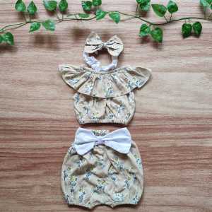 Setelan Bayi Perempuan 3-18Bulan CHERYL free Bandana by LittleKoda