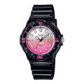 Casio (LRW-200H-4EVDR) Black Resin Strap 100 Meter Quartz Watch for Women. 