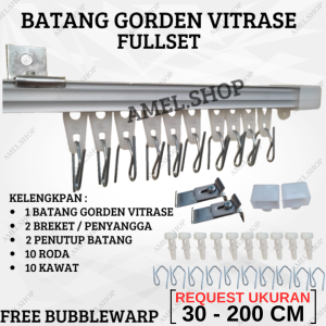 BATANG KOTAK GORDEN VITRASE ALUMINIUM FULL SET
