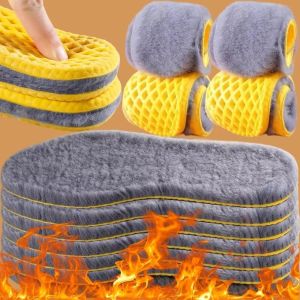 FWFHTP Làm dày Đế giày bốt tuyết cashmere Tự sưởi ấm Lông thú ấm áp Đế lót ấm áp bằng nhung Mềm mại Siêu mềm Đệm Giày Nhiệt Nam giới