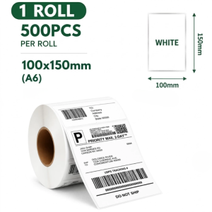 A6 Thermal Waybill Sticker Roll - Triple Proof Protection 500pcs