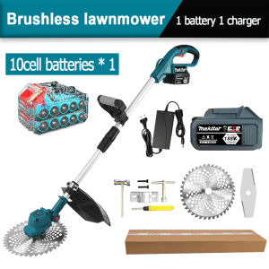 Brushless Mesin rumput Bateri Cordless Electric grass trimmer gardening tools lawn mover grass cutter machine Pemotong Rumput