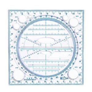 Math Measuring Ruler Drawing Tool Draft Ruler Geometric Ruler Rotatable Ruler for Student