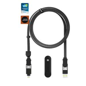 Rolling Square inCharge® XL 2m / 6.6ft -100W 6in1 super long cable