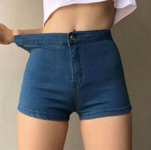 (MÃ: QT01) Quần short đùi jean nữ co dãn cạp cao tôn dáng lưng ôm body 3 SIZE s M L