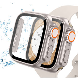 Change to Ultra Case for Apple Watch Series 9 Case 45mm 41mm 40mm 44mm 42mm 38mm iWatch Cover with Glass Screen Protector for Apple Watch Series 8 7 SE2 SE 6 5 4 3 2 1