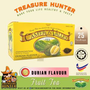 Cameron Valley Musang King Durian Flavour Black Tea 25 Individual Teabags from Bahrat Tea
