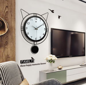 Creative Modern Decorative Swing Wall Clock Stylish Quartz Silent Large Fashion Clocks for Home Living Room Office Bedroom