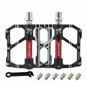 DRCK HROS Bicycle Bearing Pedal 9/16 Inch Aluminum Alloy Bearing Ultra Light Road Bike Pedal Anti slip 3 Bearing Foot Pedals
