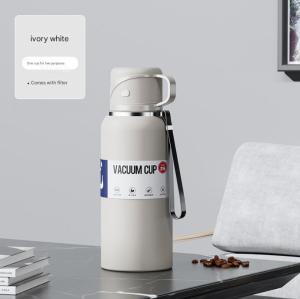 (Thermos Cup - Sports Water Bottle) 316 Stainless Steel Smart Large Capacity Thermos Cup Portable Outdoor