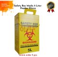 Safety Box Medis 5 Liter Free Inner + Tali Biohazard Limbah Infeksius. 