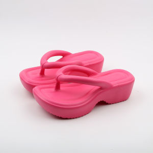 [Free Shipping] Zhao LusiS Same Style EVA Flip-Flops For Women Summer Thick-Soled Height-Increasing Outdoor Fashion Beach Sandals