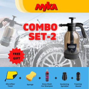 Car wash foam sprayer bottle pump water jet spray pressure gun snow wash car shampoo cuci kereta 2lit