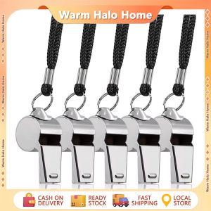 4PCS Stainless Steel Sports Referees Whistle with Lanyard for Basketball Football Gyms Emergency Loud Metal Stainless Steel Whistles