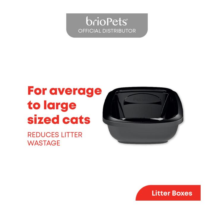 PeeWee Ecogranda Extra Large Litter Box For Large Cats Black Black Lazada Singapore