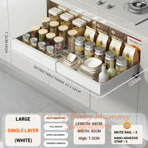 Extendable Pull- Out Drawer Organizer/ Kitchen Storage / Condiments Storage /Cabinet Storage