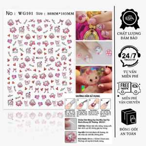 Sticker Dán Móng Tay Hoạt Hình Cute Nhiều Mẫu Trang Trí Nail Chống Nước WG090 - WG103