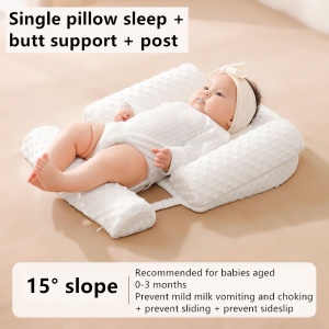 Baby pillow 15° 30 ° adjustable ramp pad say goodbye to choking milk vomited milk to prevent milk overflow