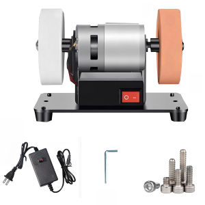 Multifunctional Grinding Polishing Machine with 2 Wheels Electric Small Sander for Metal Wood Stone Jewelry Making