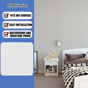 3D Linen Thickened Self-Adhesive Foam WallpaperAnti-mildew contact wall stickersWaterproof Removable Living Room Bedroom Wallpaper