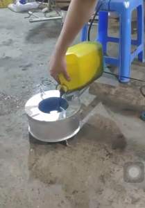 Bếp đun dầu nhớt thải cỡ to đường kính 24cm siêu rẻ siêu tiết kiệm