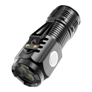 Flashlights Heavy Duty Japan Military Zoomable Led Flashlight Chargable Super Bright Work Light Original Tactical Flash Light Rechargeable For Brownout Water Proof Mini Flashlight Battery Operated 200000 Lumens Lamp