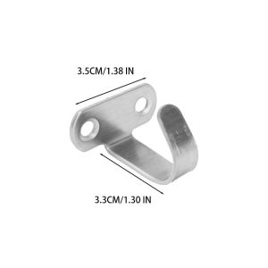5Pcs J Shape Wall Hooks / Thicken Stainless Steel Ceiling Haning Hook / Waterproof Heavy Duty Ornament Storage Hanger / for Kitchen Bathroom