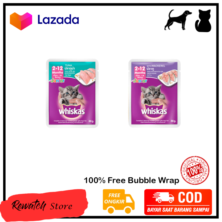 [ Whiskas ] whiskas pouch makanan basah junior 80 gr Lazada Indonesia