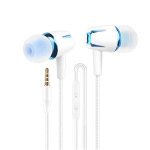 Universal 3.5mm Wired Noise Cancelling Stereo In-ear Earphone Phone Headset with Mic Compatible with IPhone Huawei Xiaomi Samsung